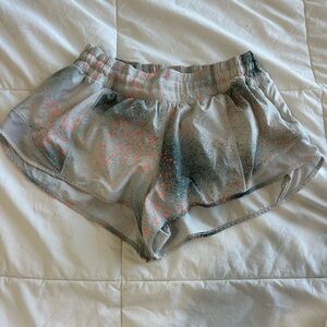 Stylish Gray and Orange Women's Shorts